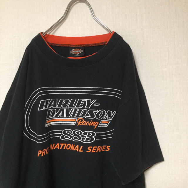 Harley Davidson(ハーレーダビッドソン)の古着 HARLEY DAVIDSON 　レーシングTシャツ USA製 メンズのトップス(Tシャツ/カットソー(半袖/袖なし))の商品写真