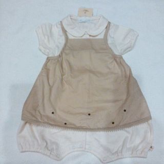 ベベ(BeBe)の新品未使用　bebe(ベベ)　半袖　80cm 女の子用(カバーオール)