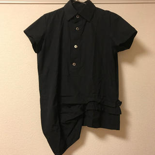 ワイズ(Y's)のY's Yohji Yamamoto アシンメトリーギャザー半袖シャツ(シャツ/ブラウス(半袖/袖なし))