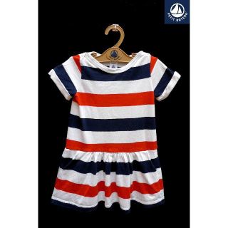 プチバトー(PETIT BATEAU)の☆人気モデル☆プチバトー★3才☆トリコロールワンピース★(ワンピース)