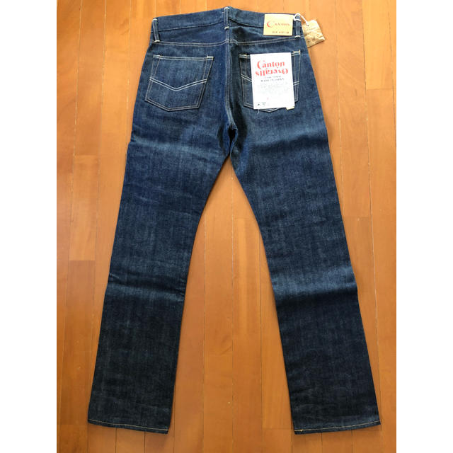 Canton(キャントン)のCANTON OVERALLS  LOT.110 W32 リジット 白耳 日本製 メンズのパンツ(デニム/ジーンズ)の商品写真