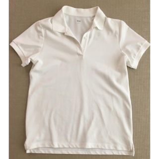 ユニクロ(UNIQLO)のUNIQLO 白 ポロシャツ M  美品 1回のみ着用(ポロシャツ)