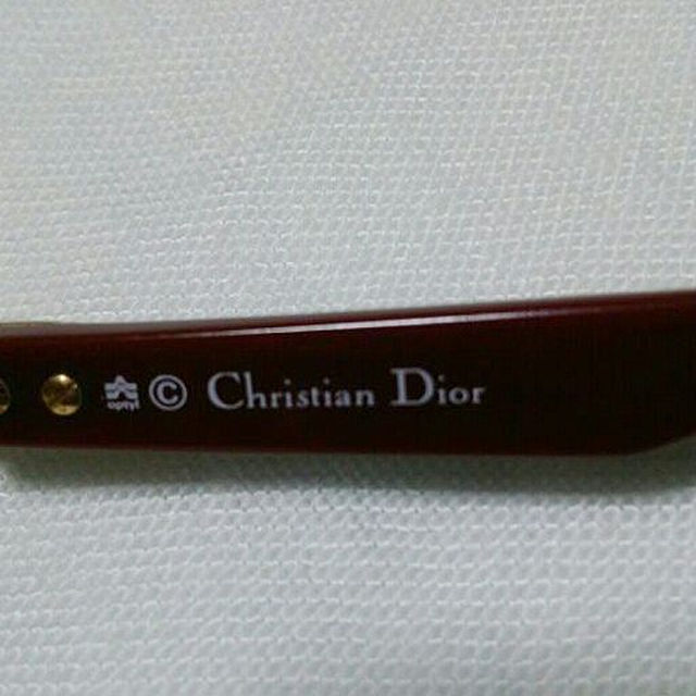 Christian Dior - Christian Dior サングラス ロゴ ワインレッド Christian Dior - Christian Dior サングラス ロゴ ワインレッド