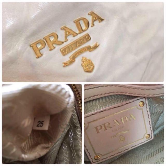 PRADA(プラダ)のプラダ シワ加工 アンティークナッパレザー ハンドバッグ レディースのバッグ(ハンドバッグ)の商品写真