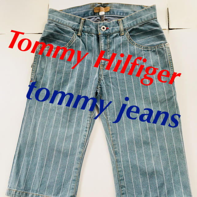 TOMMY HILFIGER(トミーヒルフィガー)のトミー ヒルフィガーデニム ハーフパンツ S ストライプ  レディースのパンツ(ハーフパンツ)の商品写真