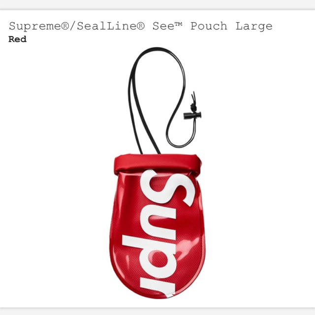 supreme see pouch 赤 large