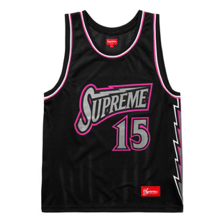 シュプリーム(Supreme)のシュプリーム Supreme Bolt Basketball Jersey 黒(タンクトップ)