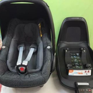 マキシコシ(Maxi-Cosi)のnatsu様マキシコシ ペブルプラスと2way fixのセット美品(自動車用チャイルドシート本体)