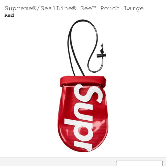 Lサイズ supreme seal line pouch red ポーチ 赤 - コインケース/小銭入れ