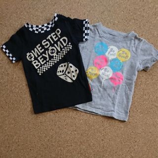 スキップランド(Skip Land)のサイズ90 Tシャツ 2枚セット 英語風船・サイコロ柄(Tシャツ/カットソー)