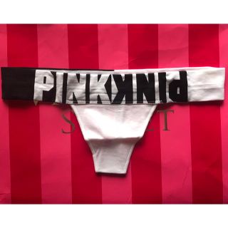 ヴィクトリアズシークレット(Victoria's Secret)の新品ヴィクトリアシークレットPINKTバック白S(ショーツ)