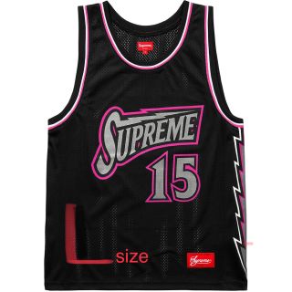 シュプリーム(Supreme)の専用Supreme Bolt Basketball Jersey黒L(タンクトップ)