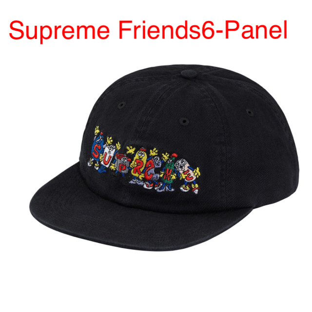 supreme Friends6-Panel キャップ  ブラックメンズ