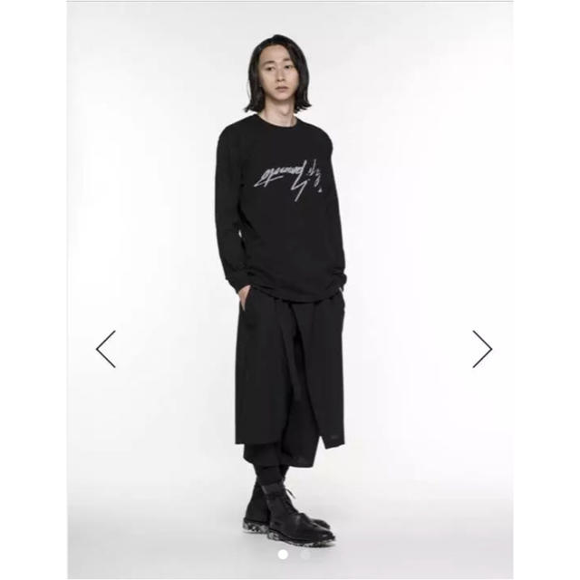 Yohji Yamamoto(ヨウジヤマモト)のyohjiyamamoto 逆さYYグラフィック ロンT メンズのトップス(Tシャツ/カットソー(七分/長袖))の商品写真