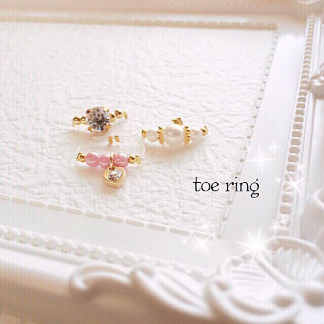 Sweet♡トゥリングset ハンドメイドのアクセサリー(リング)の商品写真