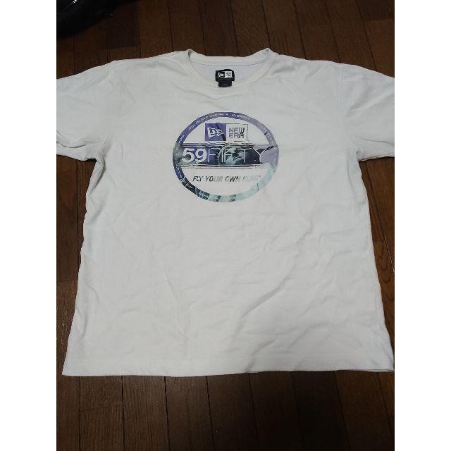 NEW ERA(ニューエラー)のNEW ERA　ニューエラ　白Tシャツ　XL メンズのトップス(Tシャツ/カットソー(半袖/袖なし))の商品写真