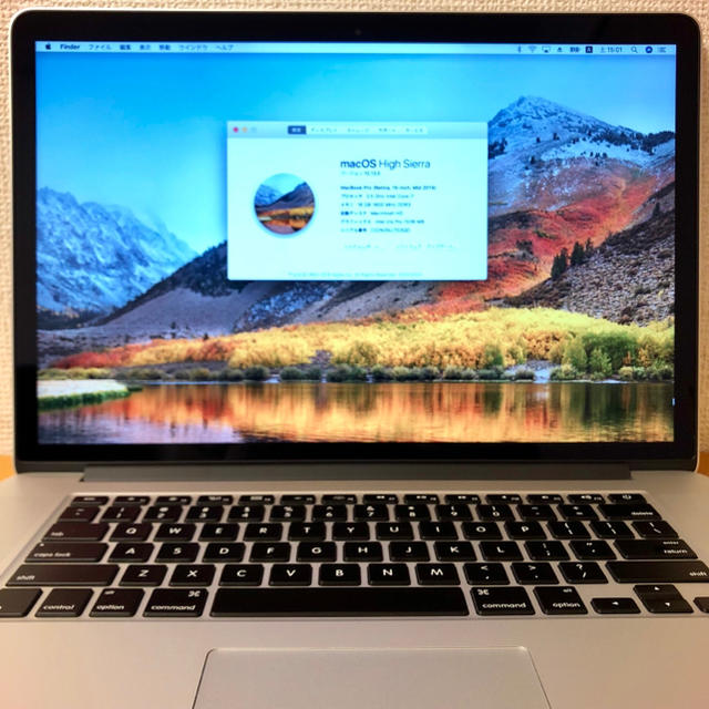 MacBook Pro Retina 15インチ 16GB 512GB SSDのサムネイル