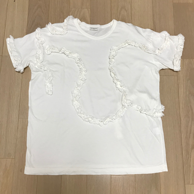 DRIES VAN NOTEN(ドリスヴァンノッテン)のドリスヴァンノッテン☆ビックTシャツフリル白トップスワンピマルニステラS レディースのトップス(Tシャツ(半袖/袖なし))の商品写真