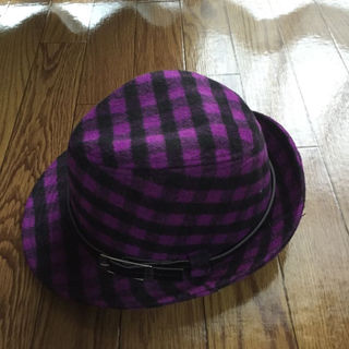 紫 パープル ハット 帽子(その他)
