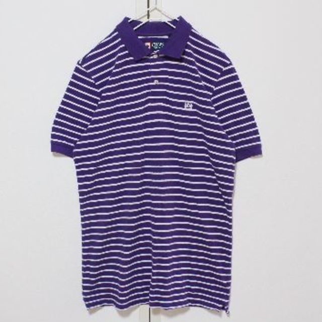 CHAPS(チャップス)のUS チャプス ラルフローレン purple 半袖 ボーダー ポロシャツ S メンズのトップス(ポロシャツ)の商品写真