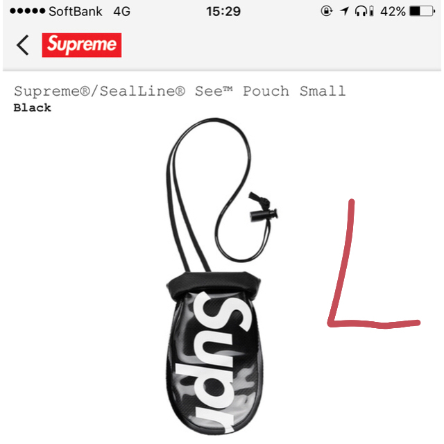 Supreme sealline see pouch large ポーチ