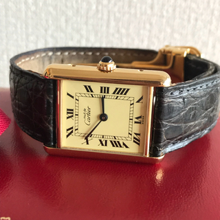 カルティエ(Cartier)の人気超美品♡ カルティエ マストタンク ヴィルメイユ 腕時計 全純正 Dバックル(腕時計)