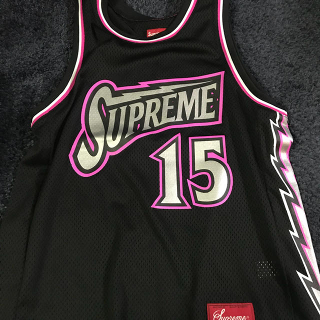 タンクトップSupreme Bolt Basketball Jersey 黒 L 国内正規品