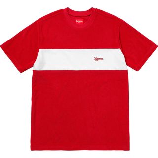 シュプリーム(Supreme)の【Mサイズ】Supreme chest stripe terry top red(Tシャツ/カットソー(半袖/袖なし))