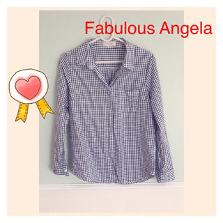 ファビュラスアンジェラ(Fabulous Angela)のビジュー付きチェックシャツ♡ファビュラスアンジェラ(シャツ/ブラウス(長袖/七分))