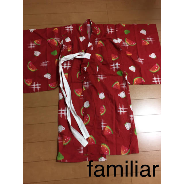 familiar(ファミリア)のfamiliar 浴衣100 キッズ/ベビー/マタニティのキッズ服女の子用(90cm~)(甚平/浴衣)の商品写真