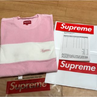 シュプリーム(Supreme)のM Supreme Chest Stripe Terry Top Pink 半袖(Tシャツ/カットソー(半袖/袖なし))