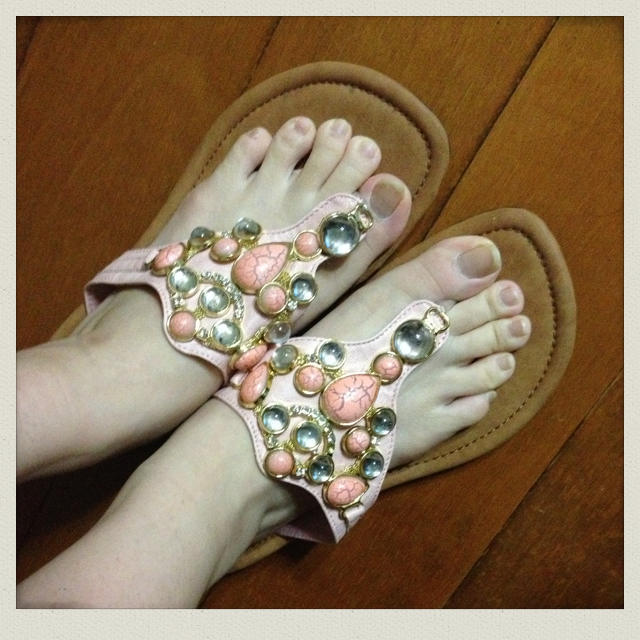 ピンク サンダル レディースの靴/シューズ(サンダル)の商品写真
