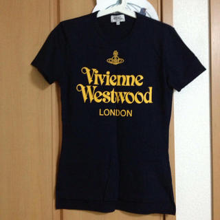 ヴィヴィアンウエストウッド(Vivienne Westwood)のネイビーのロゴTシャツメンズ(Tシャツ(半袖/袖なし))