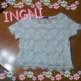 イング(INGNI)のINGNI*花柄レースちびT(Tシャツ(半袖/袖なし))