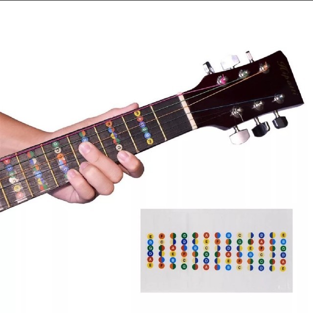 ギター指板音名シール（透明）　12フレットまで対応 楽器のギター(エレキギター)の商品写真