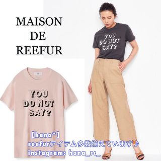 メゾンドリーファー(Maison de Reefur)の【美品】メゾンドリーファー プリントTシャツ ピンク(Tシャツ(半袖/袖なし))