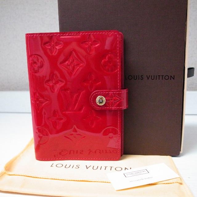 正規品♡美品♡ルイヴィトン　アジェンダ　ヴェルニ　モノグラム　赤　バッグ　財布