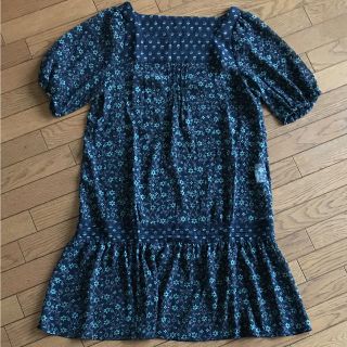 DESVISIO 半袖 シフォン ワンピース チュニック(チュニック)