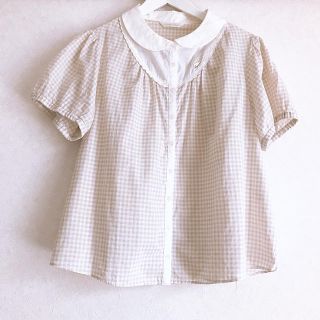 フランシュリッペ(franche lippee)のフランシュリッペ ＊チェック 半袖ブラウス FL5(シャツ/ブラウス(半袖/袖なし))