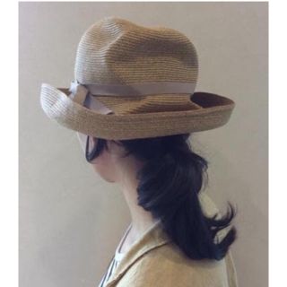 ネストローブ(nest Robe)のmature ha. BOXED HAT 11cm MBOX 101(麦わら帽子/ストローハット)