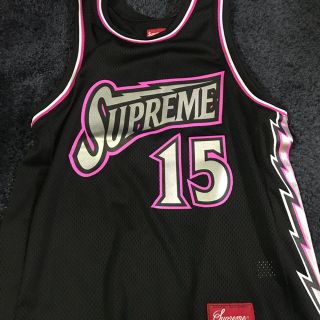 シュプリーム(Supreme)のSupreme Bolt Basketball Jersey 黒 L 国内正規品(タンクトップ)