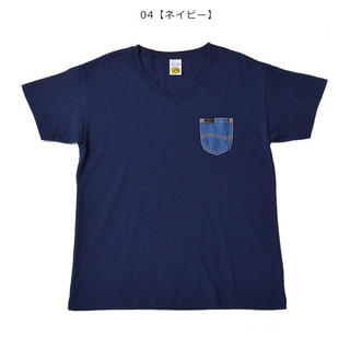 リー(Lee)のlee リー DENIM POCKET V NECK TEE:ネイビー(Tシャツ(半袖/袖なし))