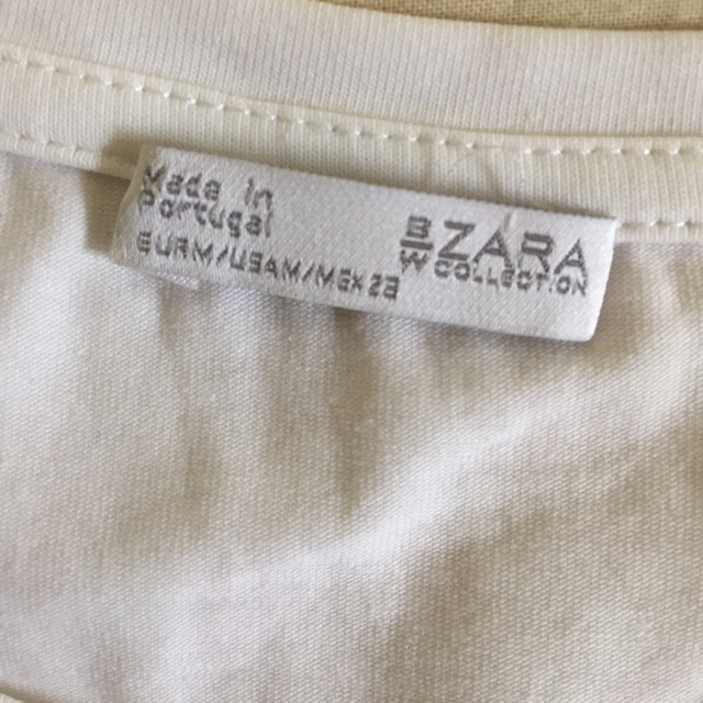 ZARA(ザラ)のZARA 裾レース 白Tシャツ レディースのトップス(Tシャツ(半袖/袖なし))の商品写真