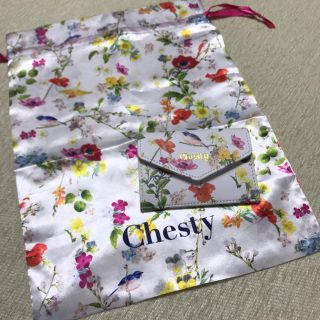 チェスティ(Chesty)のchesty 巾着 ミニ財布 コインケース チェスティ  フラワー 小鳥さん(財布)