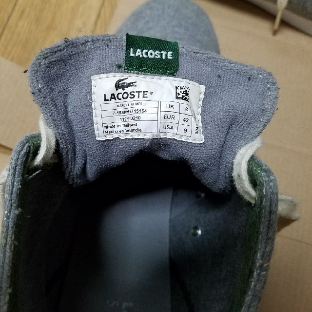 LACOSTE(ラコステ)のLACOSTE　ハイカットスニーカー メンズの靴/シューズ(スニーカー)の商品写真