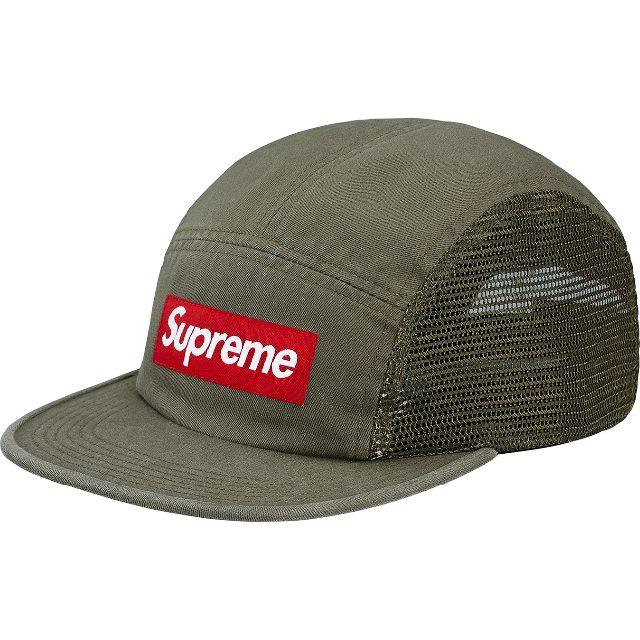 Supreme Mesh Side Panel Camp Cap 18SSオリーブサイズ