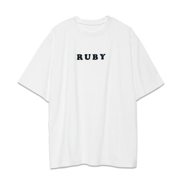 RUBY AND YOU(ルビー アンド ユー)のRUBY AND YOU フロッキープリントBIGTシャツ レディースのトップス(Tシャツ(半袖/袖なし))の商品写真