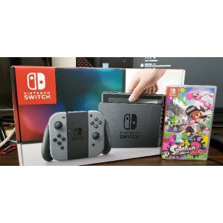 ニンテンドースイッチ(Nintendo Switch)のNintendo switch Splatoon2ソフトつけます(携帯用ゲーム機本体)