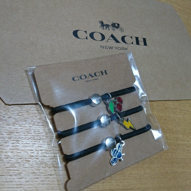 COACH(コーチ)の新品⭐ COACH ⭐ コーチ ヘアゴム 3本セット ⭐ レディースのヘアアクセサリー(ヘアゴム/シュシュ)の商品写真