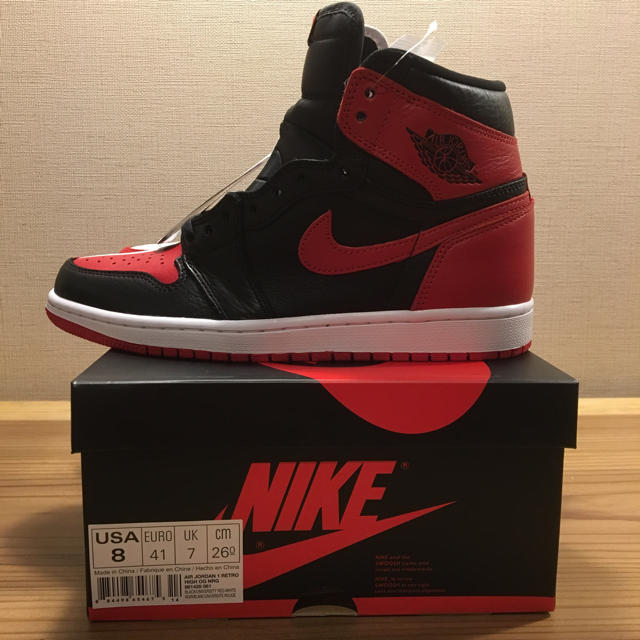 新品 エアジョーダン1 RETRO HIGH og homage to home